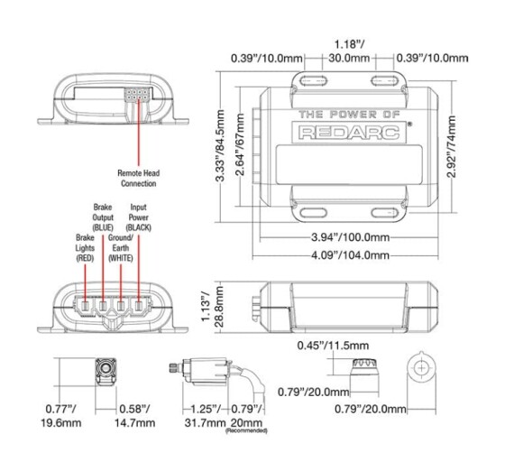 Tow-Pro Elite electric brake controller with dashboard installation view