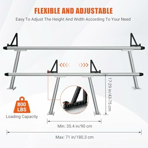EliteEdge Adjustable Ladder Rack