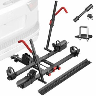 Car bike rack with mounting accessories