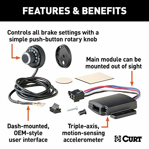 Brake controller kit with push-button rotary knob and accelerometer.