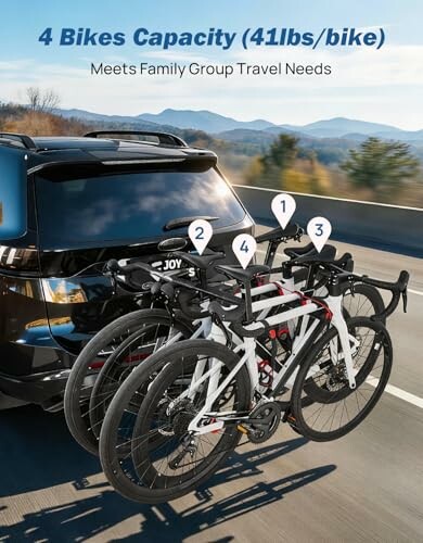 JOYTUTUS 2-3/4-Bike Hitch Bike Rack