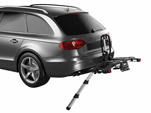 Car with a rear-mounted bike rack