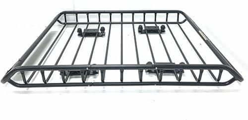 Black car roof rack with mounting brackets