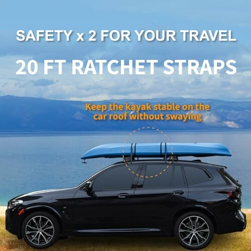 Universal Car Soft Kayak Roof Rack Pads
