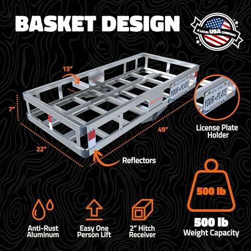 Mockins Aluminum Hitch Cargo Carrier