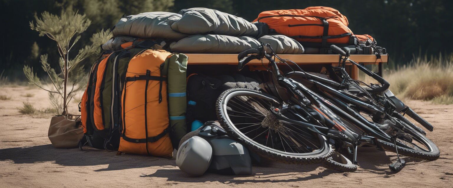 Example of a cargo rack with outdoor gear