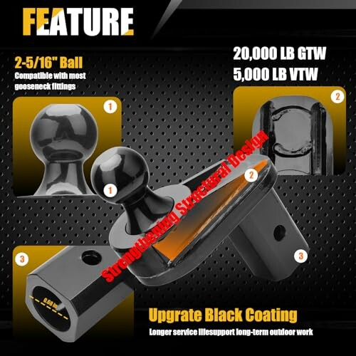 TOWGUARD GNXA4085 6" Offset Ball