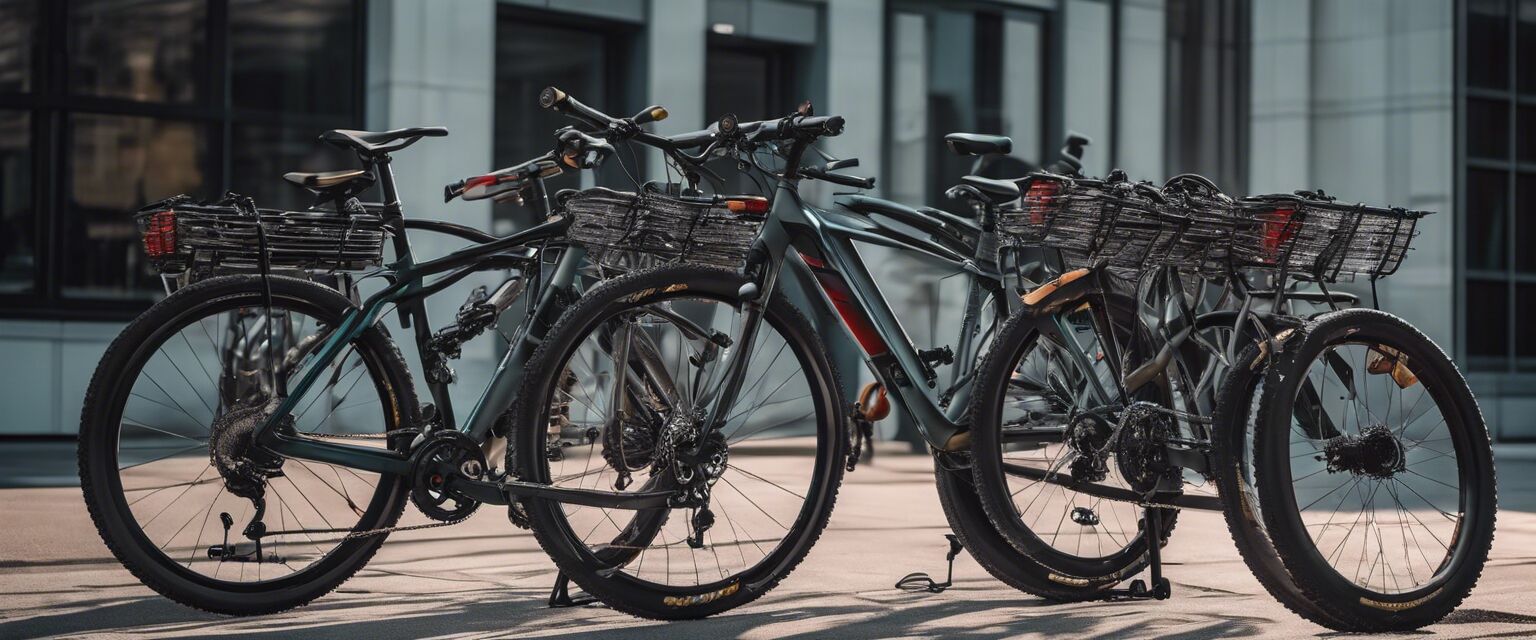 Hitch mount bike rack loaded with bikes