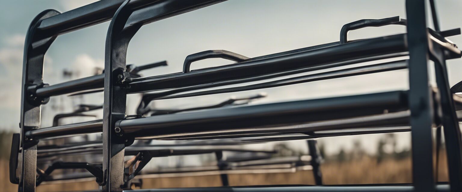 Example of a ladder rack on a truck