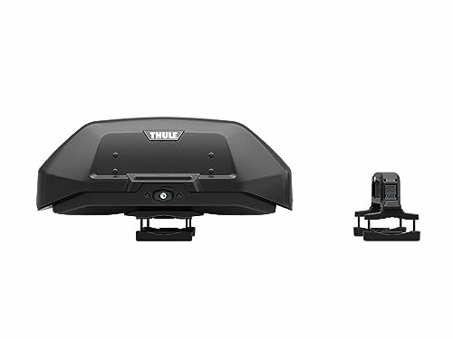 Thule rooftop cargo box and mounting hardware