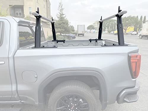 Truck with ladder rack in the bed.