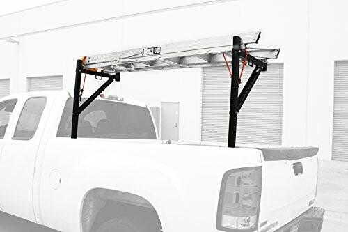 Truck with ladder rack attached