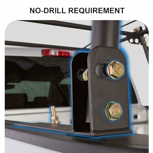 Truck rack bolt installation without drilling